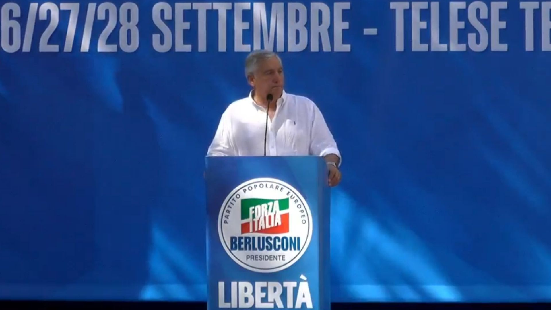 Forza Italia, da Telese Terme il manifesto della libertà. Tajani: «Obiettivo 20%»
