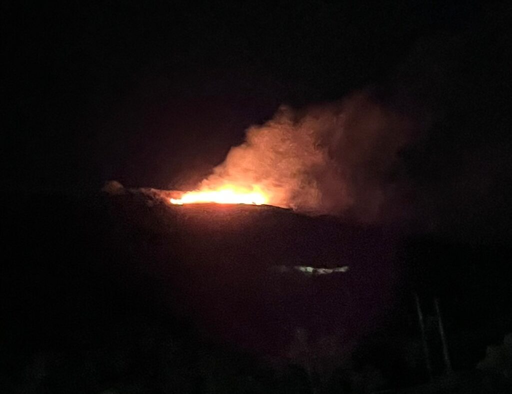 Due vasti incendi nel Cilento: fiamme nella notte a Velina e ad Agropoli