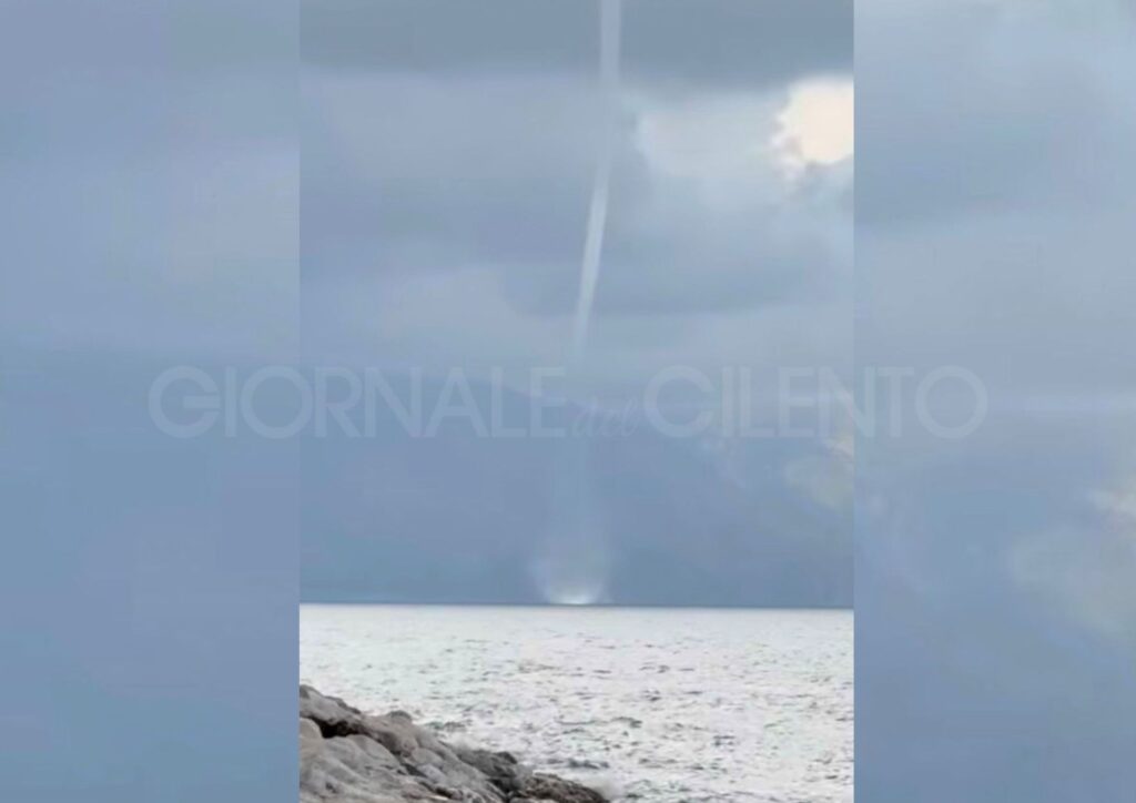 Tromba marina nel Golfo di Policastro: maltempo, nessun danno