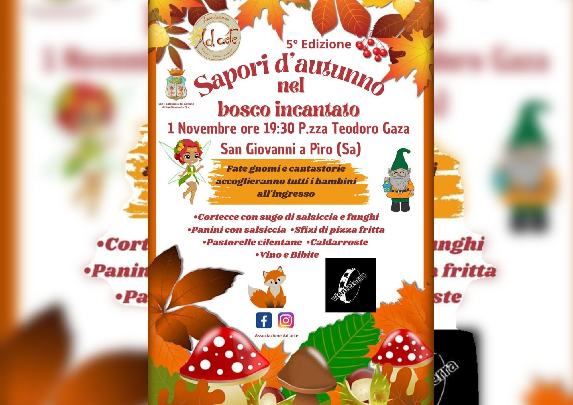 San Giovanni a Piro, torna ‘Sapori d’Autunno nel bosco incantato’ con la 5ª edizione