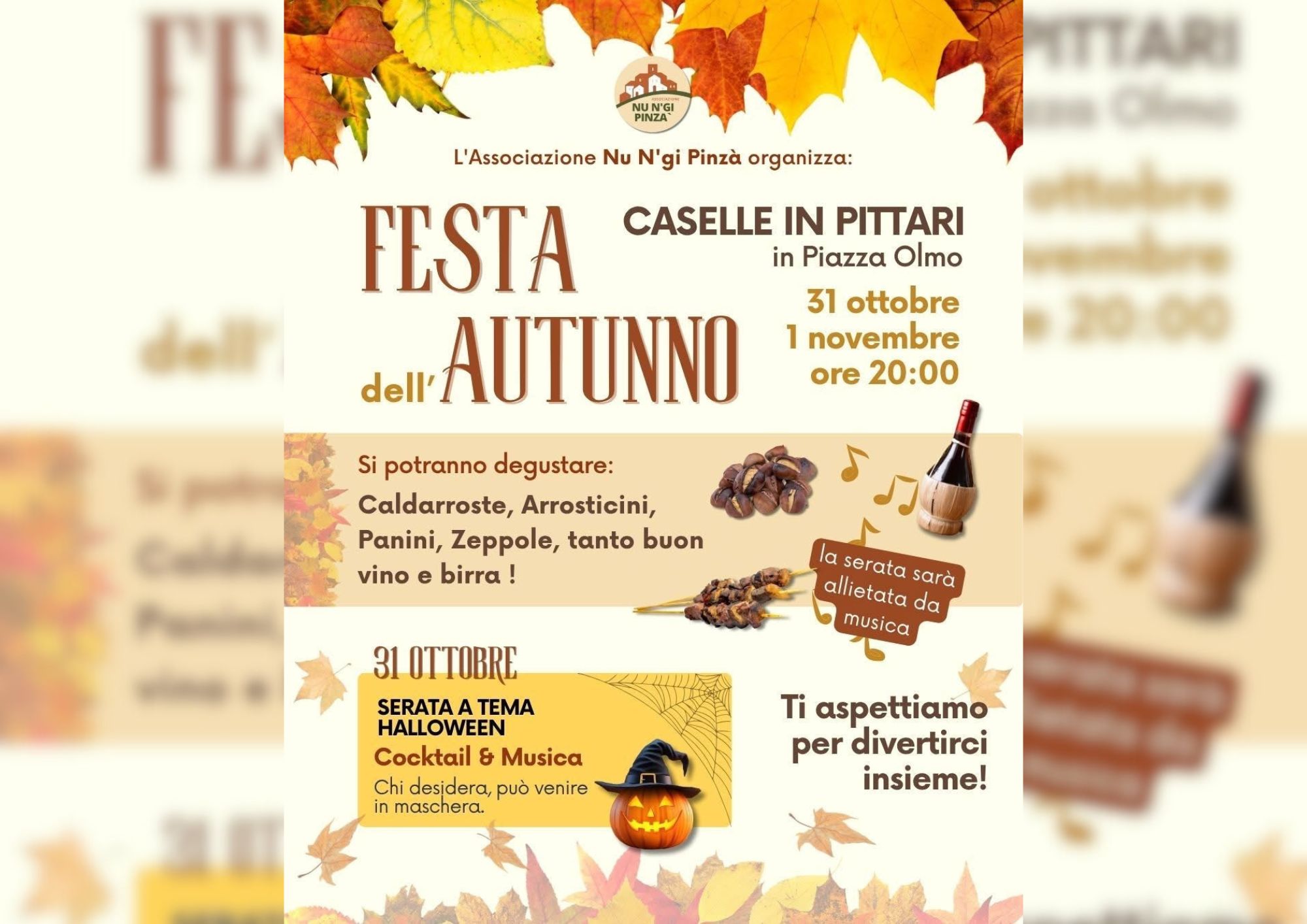 Caselle in Pittari: musica, sapori e tradizione in piazza con la Festa d’autunno