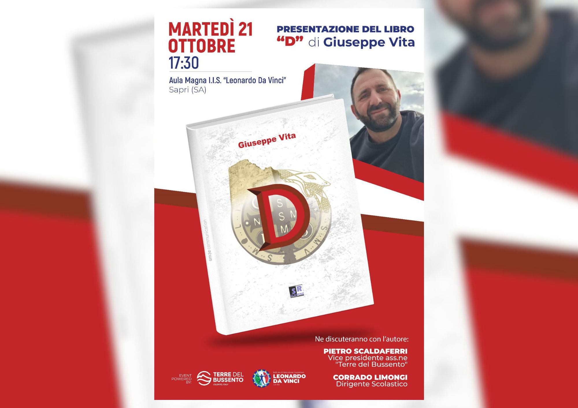 Sapri, l’Istituto Da Vinci ospita la presentazione del libro “D” di Giuseppe Vita
