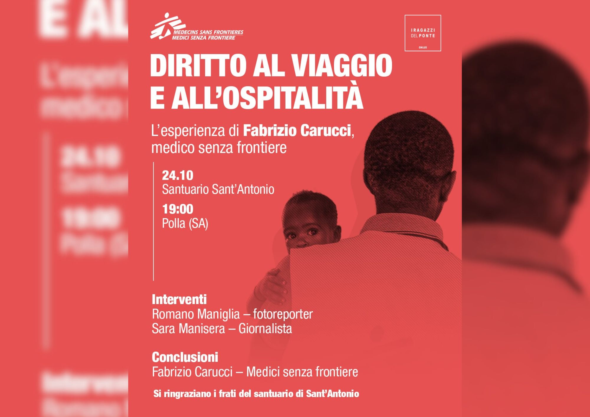Polla, al convento di Sant’Antonio l’incontro con Fabrizio Carucci di Medici senza Frontiere