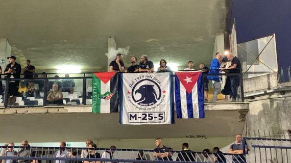 Cava de’ Tirreni, multa alla Cavese per le bandiere di Palestina e Cuba