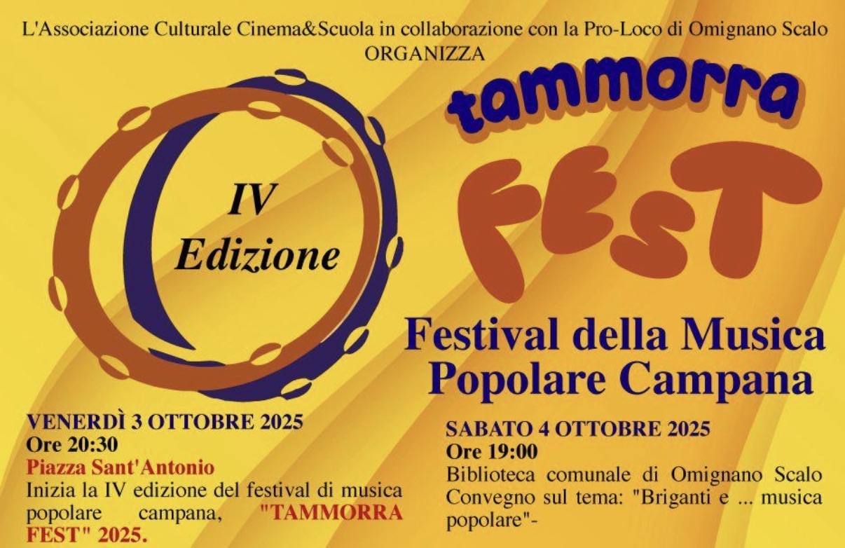 Omignano Scalo si accende con la IV edizione del “Tammorra Fest”