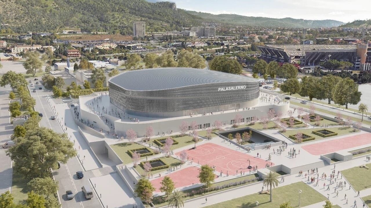Salerno, al via i lavori per il nuovo PalaSalerno: il maxi cantiere dello sport prende forma