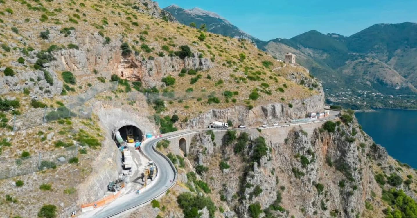 Lavori nelle gallerie di Acquafredda, chiusura temporanea della SS18 tra Sapri e Maratea