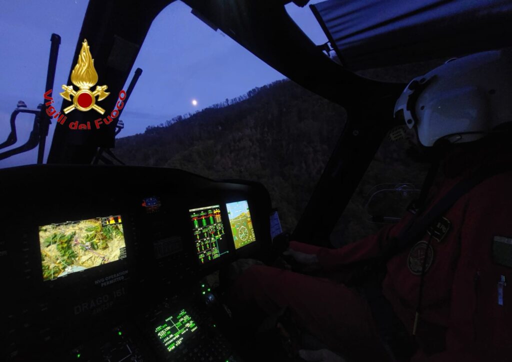 Va in cerca di funghi ma si perde a Fusara: salvato dai Vigili del Fuoco con l’elicottero