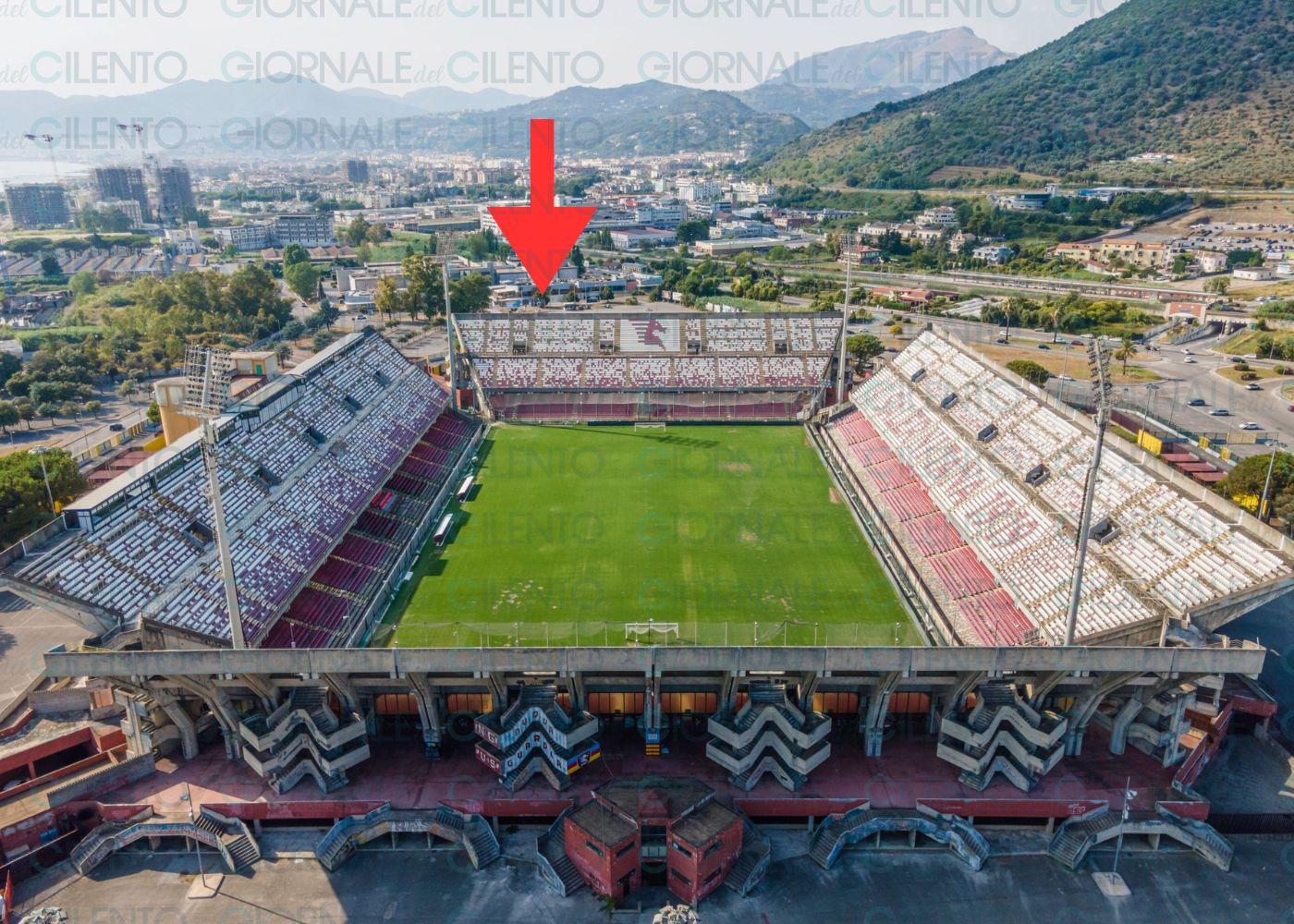 Stadio Arechi, via libera al trasferimento del settore ospiti nella parte alta della Curva Nord