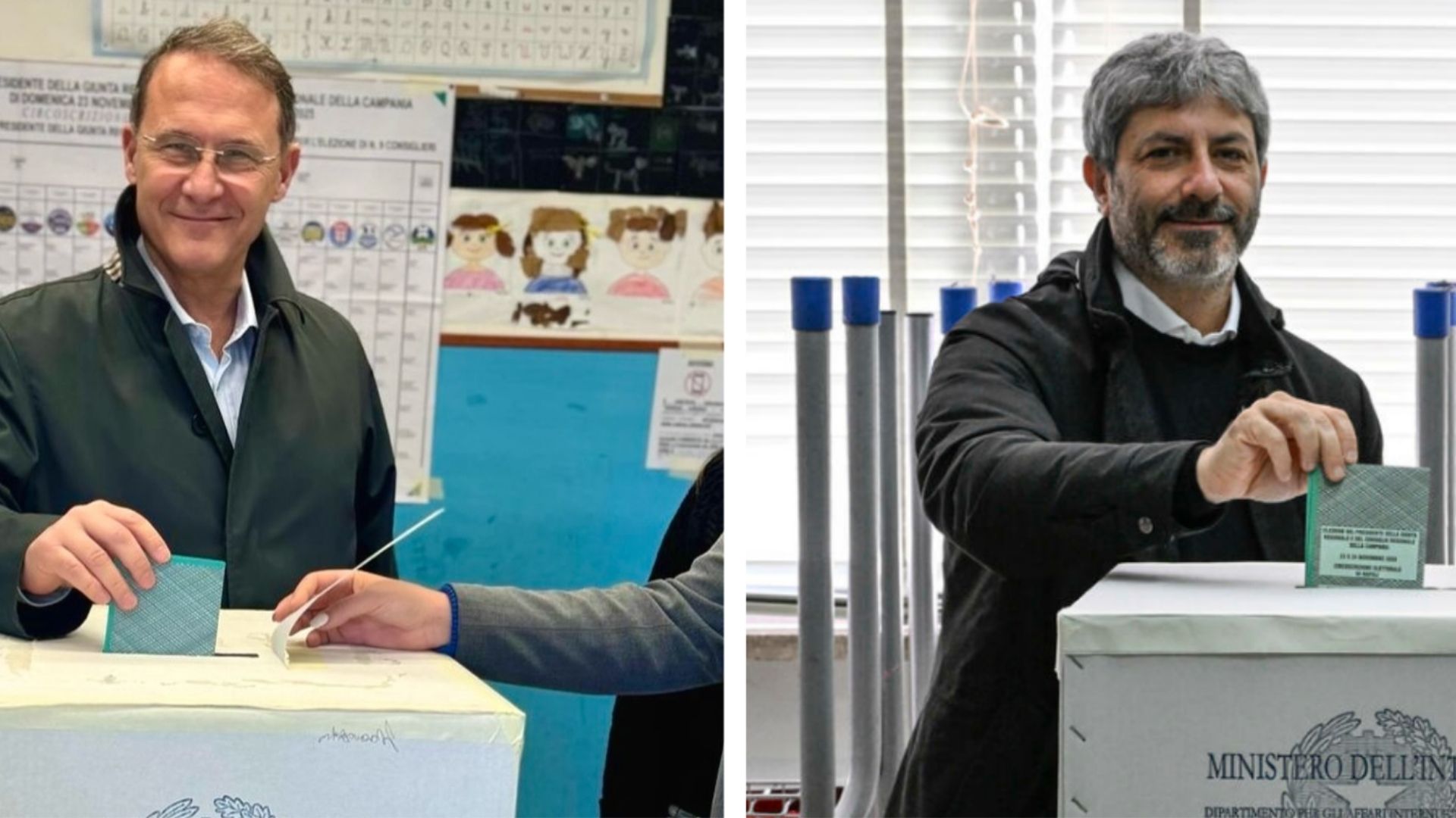 Regionali Campania, hanno votato i candidati alla presidenza: eccoli immortalati alle urne