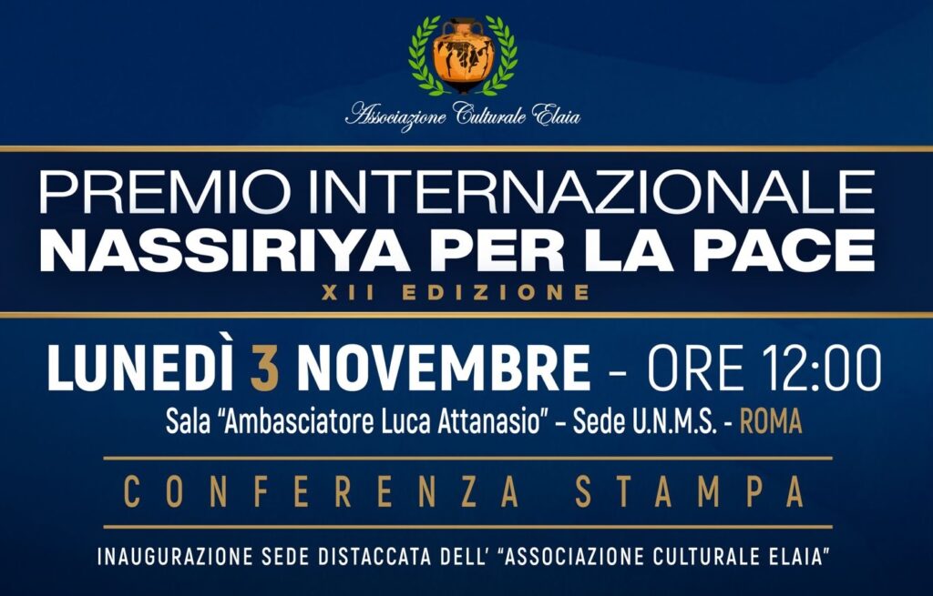 Premio Internazionale ‘Nassiriya per la Pace’, a Roma l’inaugurazione della sede distaccata dell’associazione Elaia