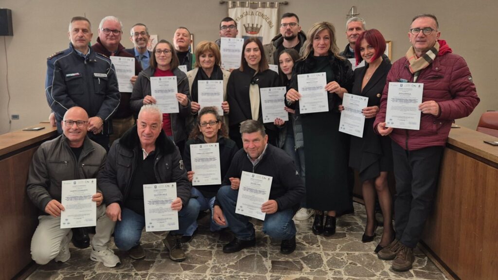 Sala Consilina: consegnati oggi gli attestati alle nuove Guardie ambientali volontarie