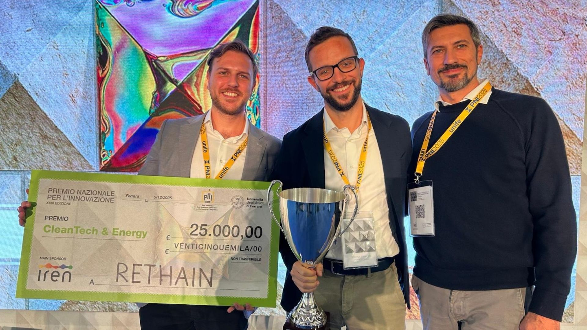 Premio nazionale per l’innovazione 2025: dalla Start cup Campania RethaiN vincitore assoluto