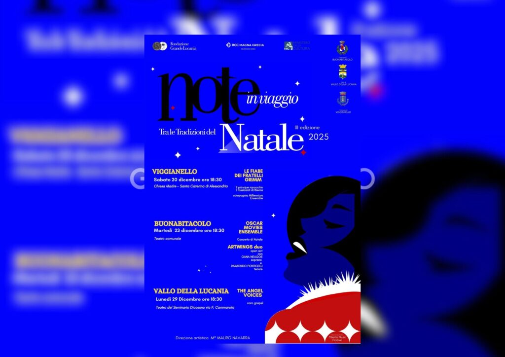Natale 2025: torna ‘Note in Viaggio’, musica e teatro tra i borghi di Campania e Basilicata
