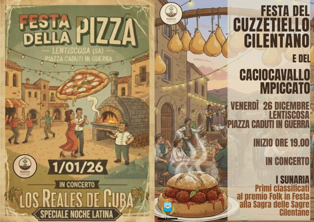 Lentiscosa accende le feste: tra tradizione cilentana e ritmo latino un doppio appuntamento in piazza