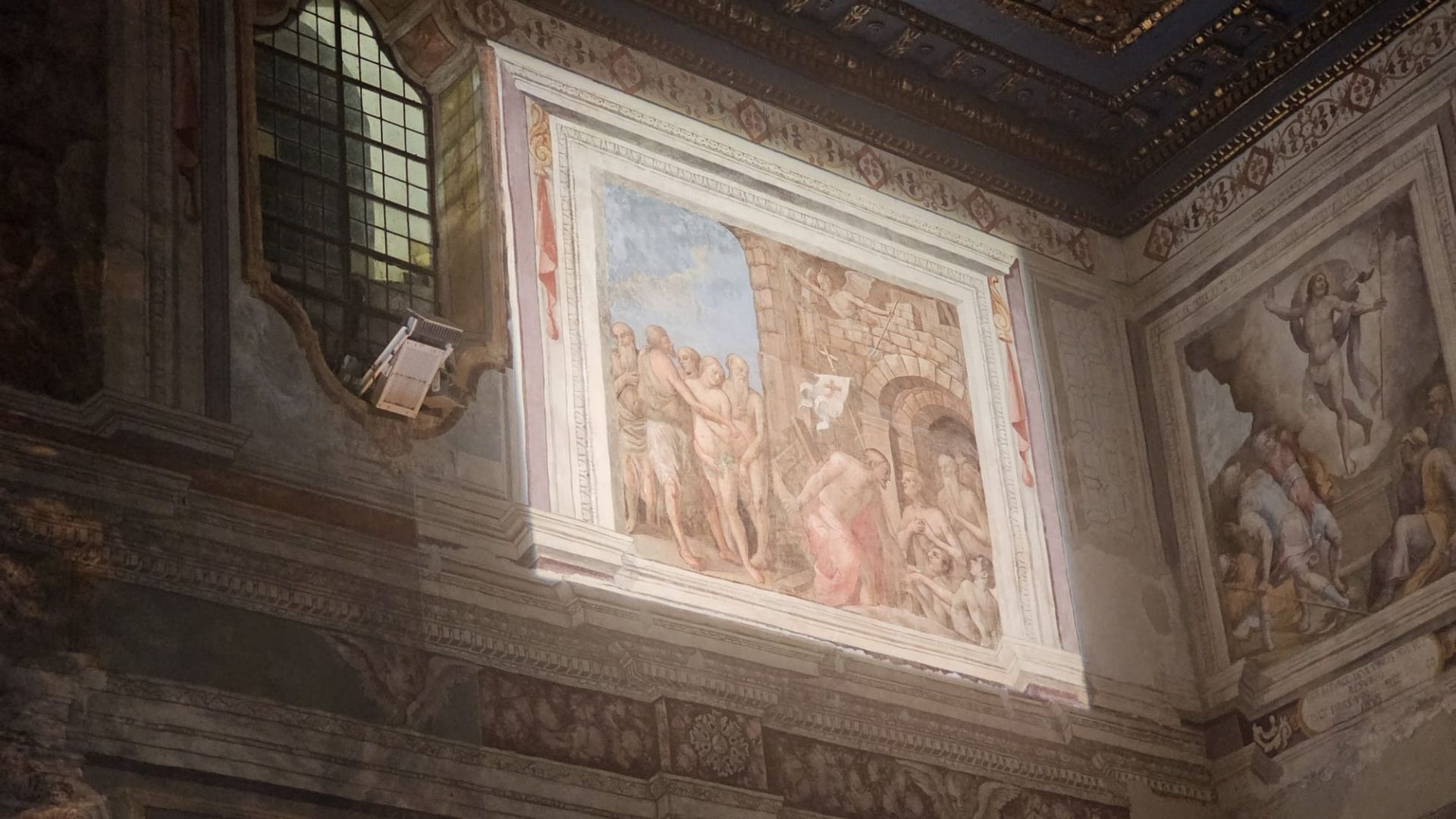 Svelato a Polla l’affresco “La discesa agli inferi” del Santuario di Sant’Antonio