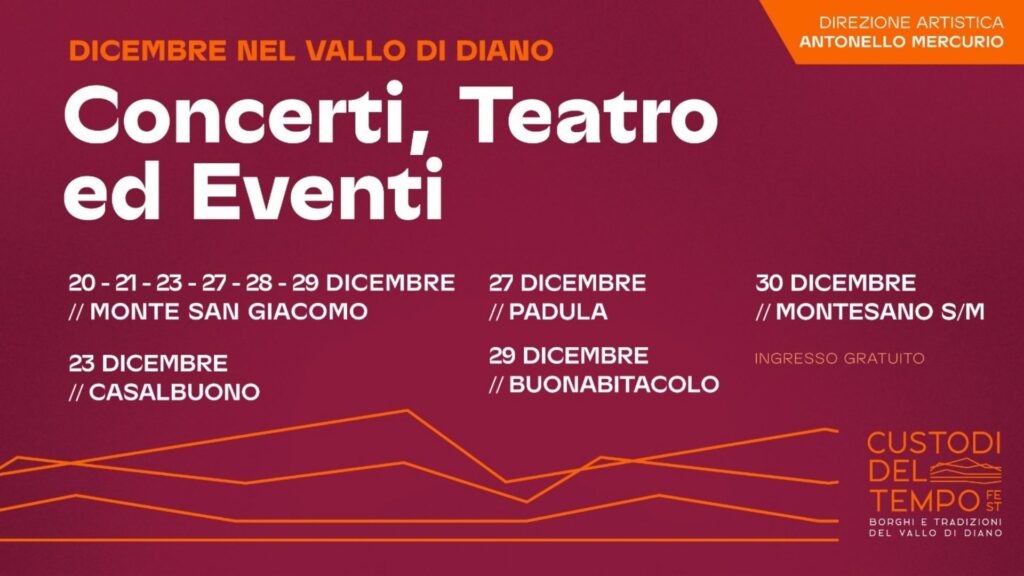 Custodi del tempo: un dicembre di eventi tra musica, teatro e tradizioni nel Vallo di Diano