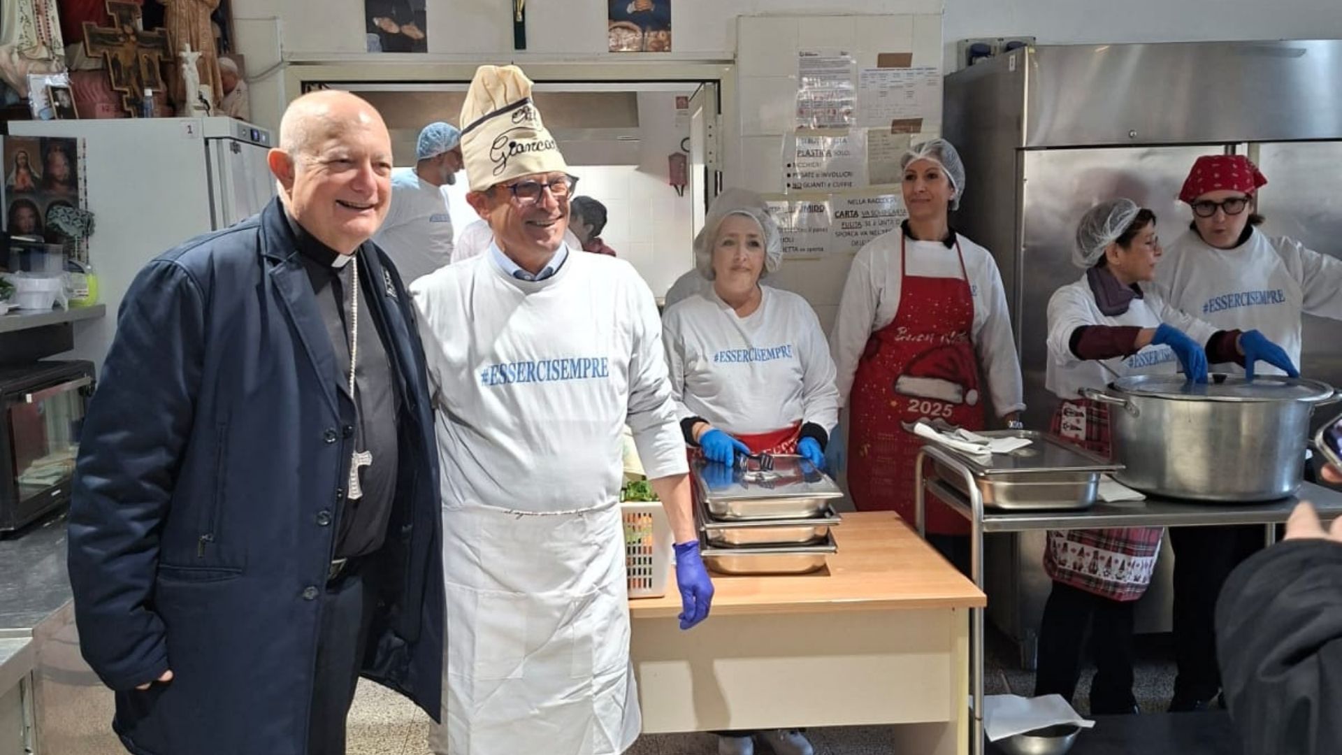Solidarietà: questore Conticchio e polizia in servizio alla mensa Caritas
