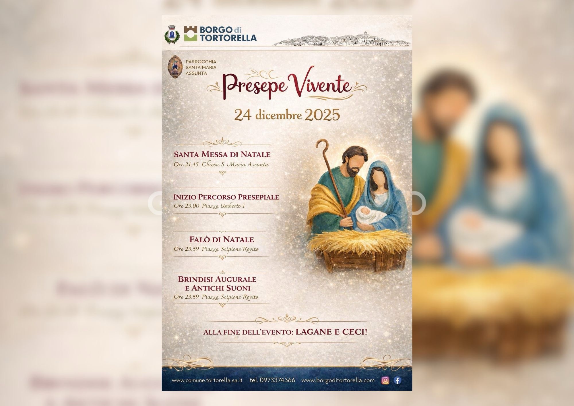 Tortorella si prepara al Natale con il tradizionale Presepe Vivente