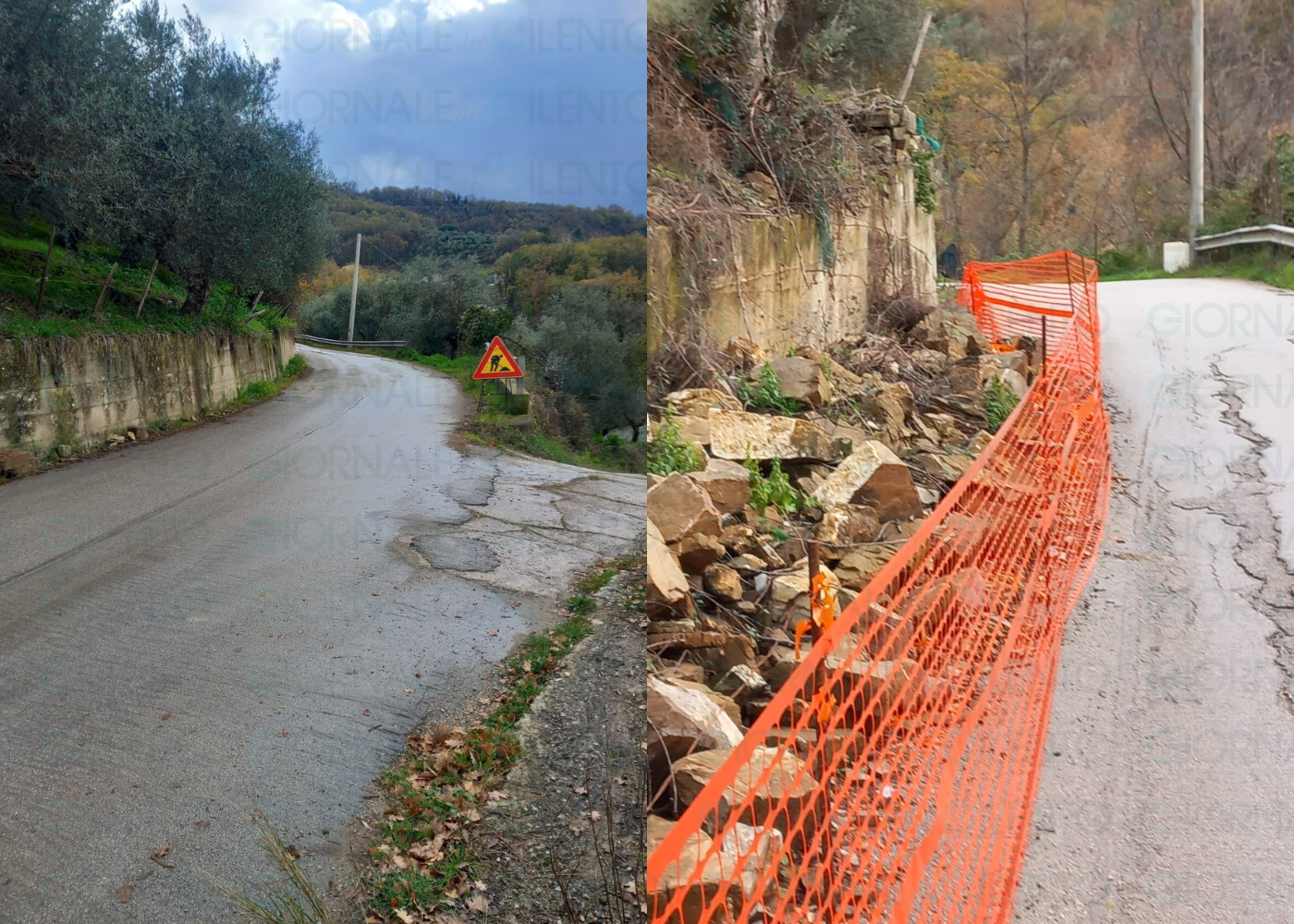 Aquara, frane e strada dissestata: cittadini a rischio. L’accusa di Italia dei Diritti