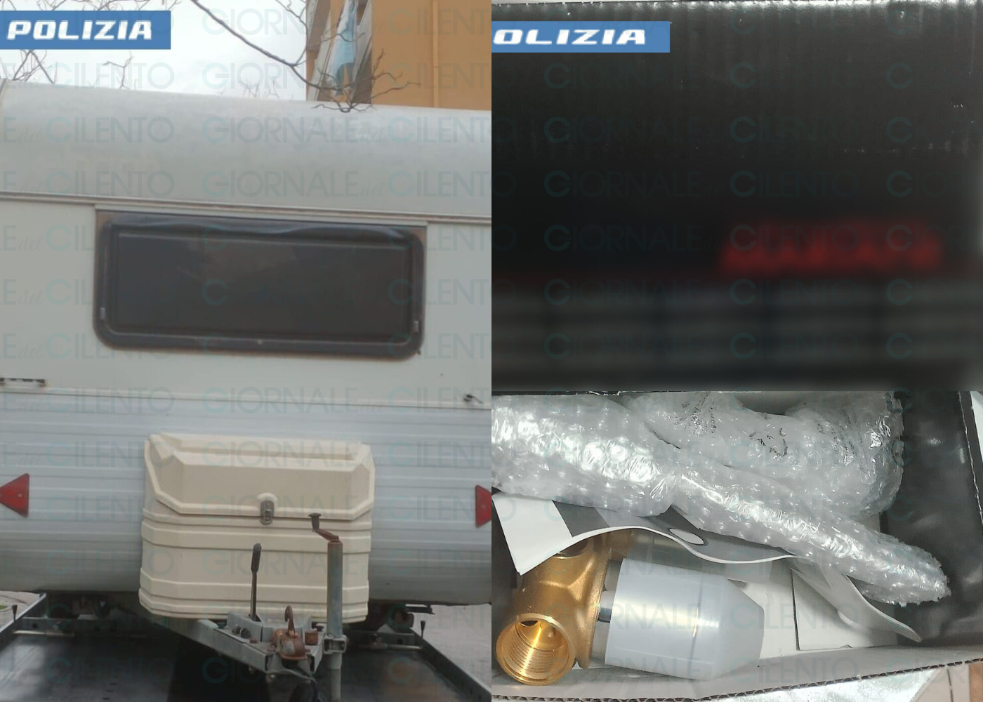 Roulotte sospetta, a bordo materiale rubato: due denunciati per ricettazione