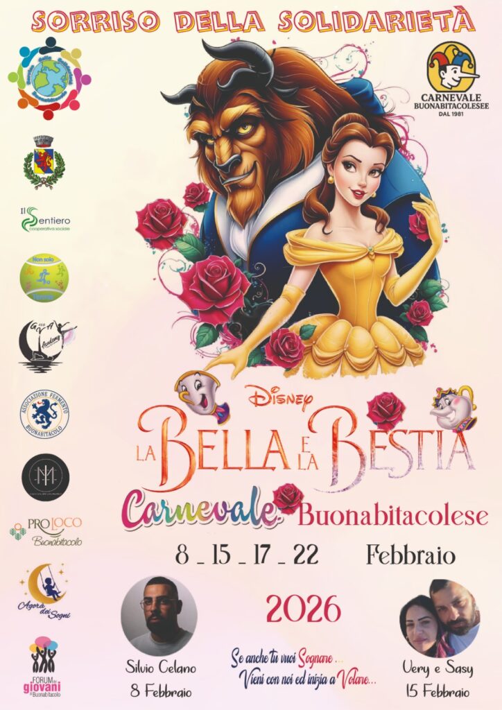Carnevale Buonabitacolese 2026, “La Bella e la Bestia”: il sorriso della solidarietà anima il paese