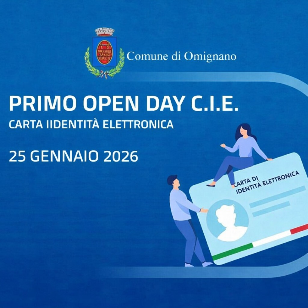 Omignano, Open Day per la carta d’identità elettronica: domenica 25 gennaio all’ufficio anagrafe
