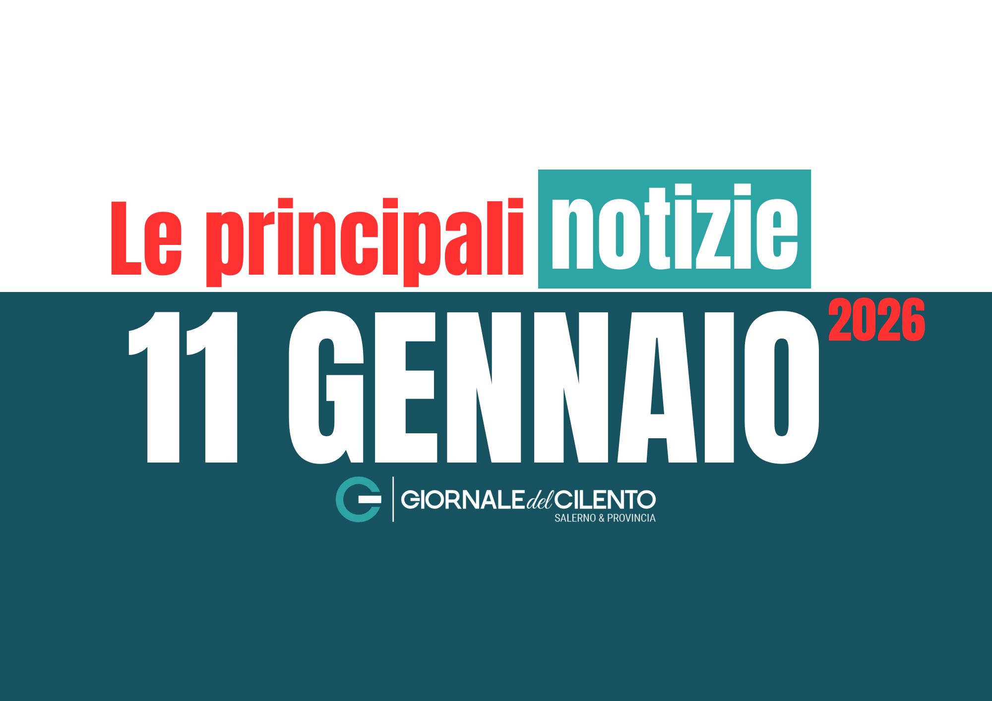Le notizie principali dal Cilento dell’11 gennaio 2026