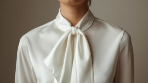 Il colletto lavallière torna di moda: rigore, stile e potere al femminile