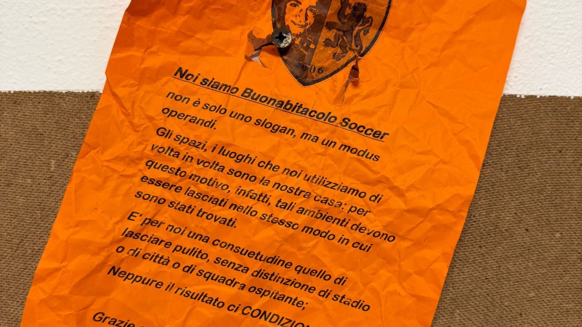 Terza categoria, fair play dopo Centola–Buonabitacolo: volantino negli spogliatoi