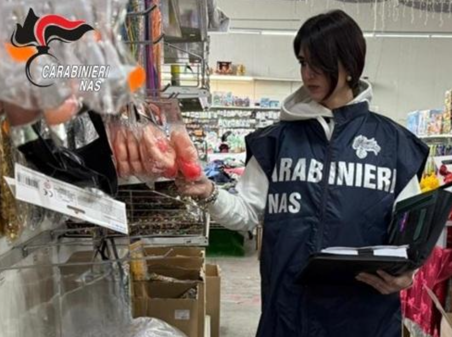 Controlli dei Nas sul Carnevale: sequestrate 2,4 tonnellate di prodotti alimentari e articoli non conformi