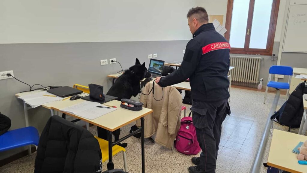 Blitz antidroga nelle scuole salernitane: coltello nello zaino e hashish nascosto nei bagni