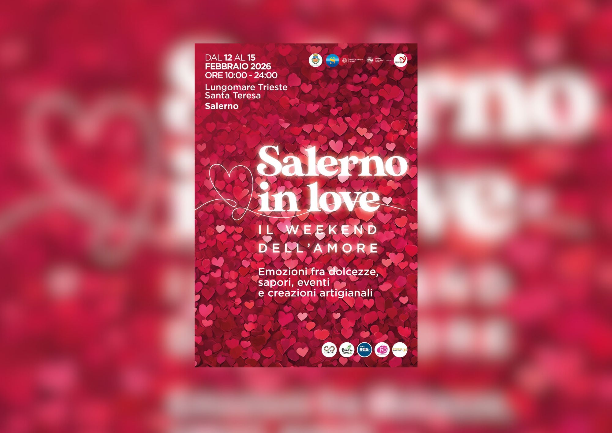 «Salerno in love» sul Lungomare Trieste dal 12 al 15 febbraio