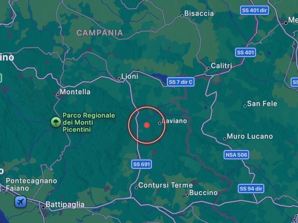 Lieve scossa di terremoto nel Salernitano: epicentro tra Laviano e Valva