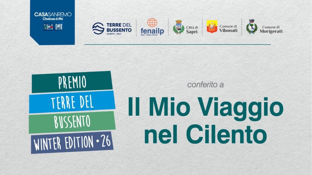 Casa Sanremo: Terre del Bussento protagonista a Italia in Vetrina, atteso premio Winter Edition ad Aldo Olivieri