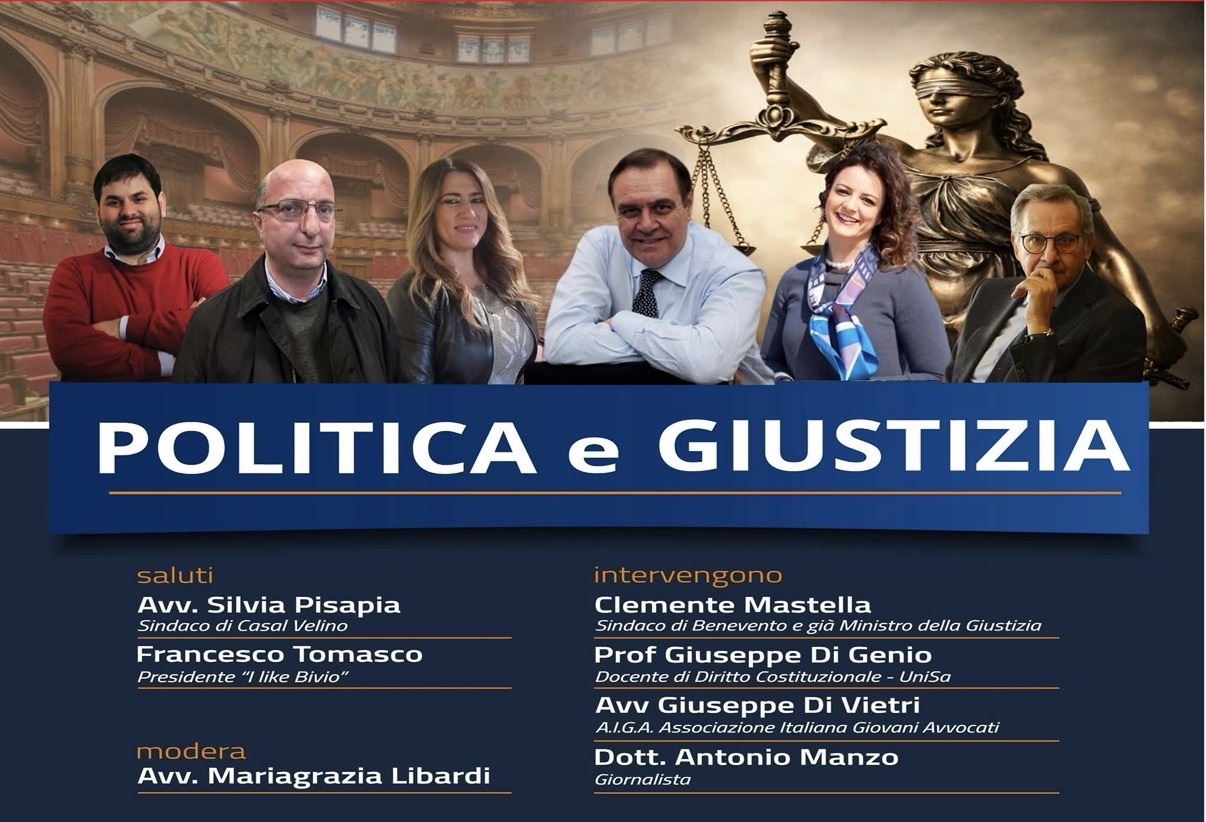 Casal Velino, politica e giustizia a confronto: il convegno con Mastella e Di Genio