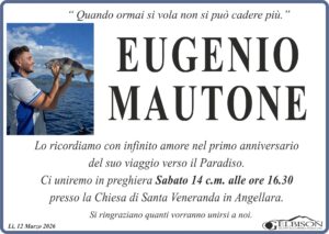 Angellara ricorda Eugenio Mautone a un anno dalla tragedia: sabato la messa in memoria del giovane