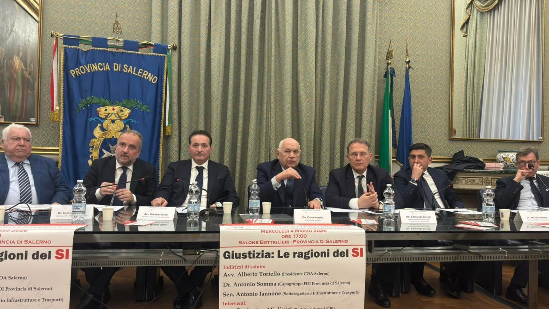 Il ministro Nordio a Salerno per illustrare le ragioni del Sì al referendum sulla giustizia