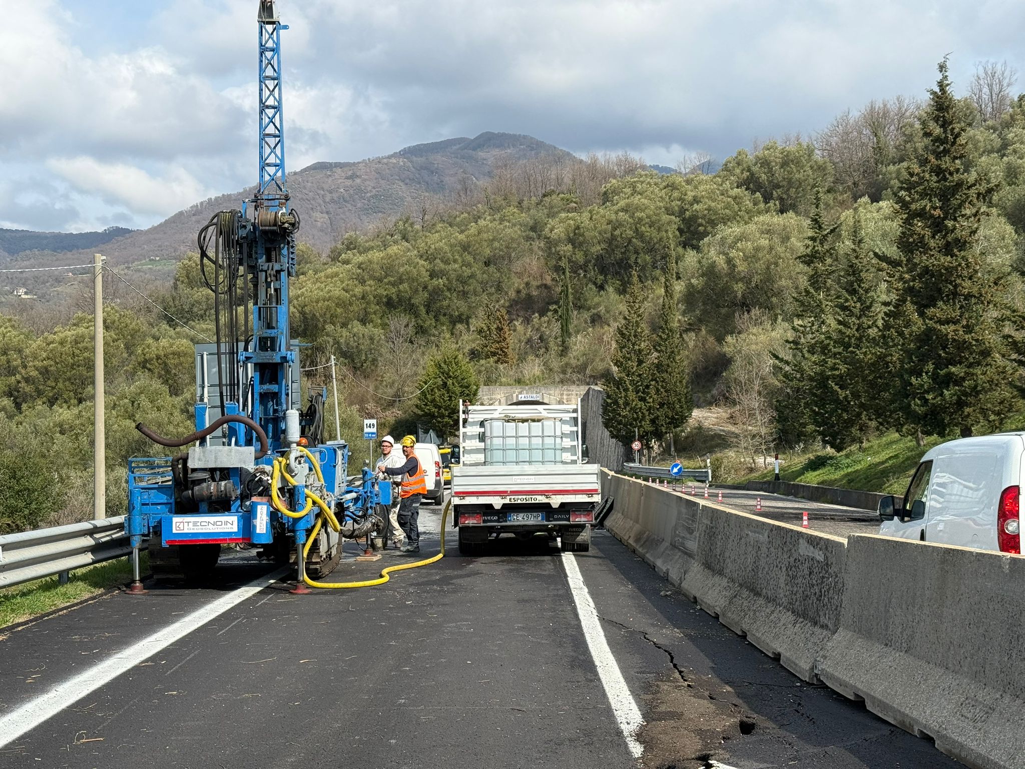 Anas: sondaggi sulla Cilentana a Montano Antilia dopo cedimento carreggiata