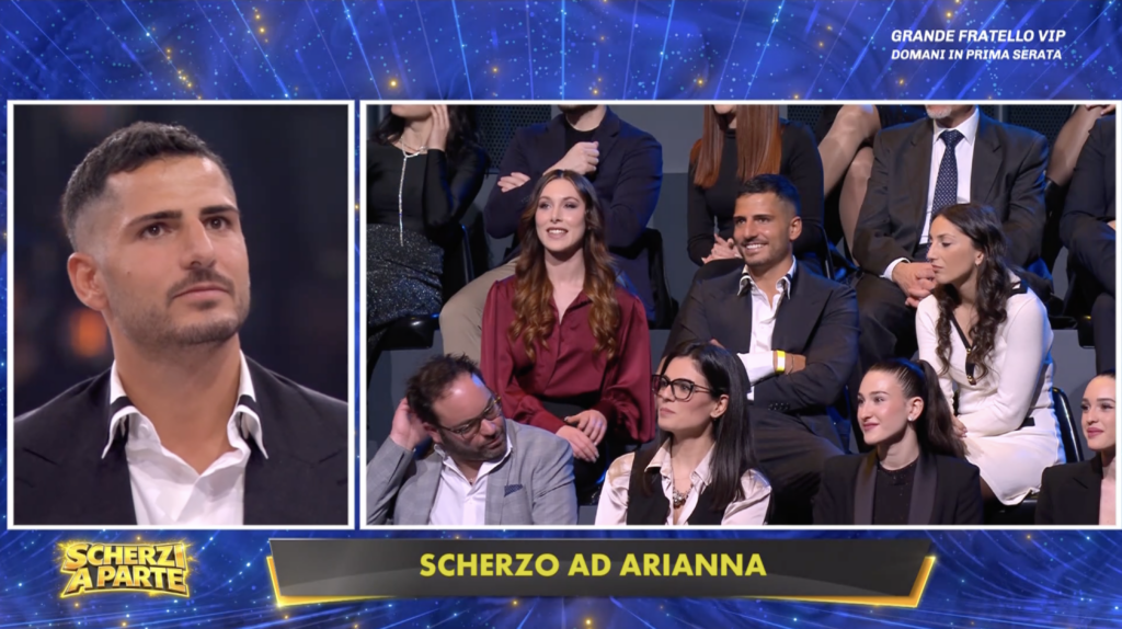 Arianna e Mauro del Cilento protagonisti a “Scherzi a Parte”: gelosia in diretta e poi le nozze