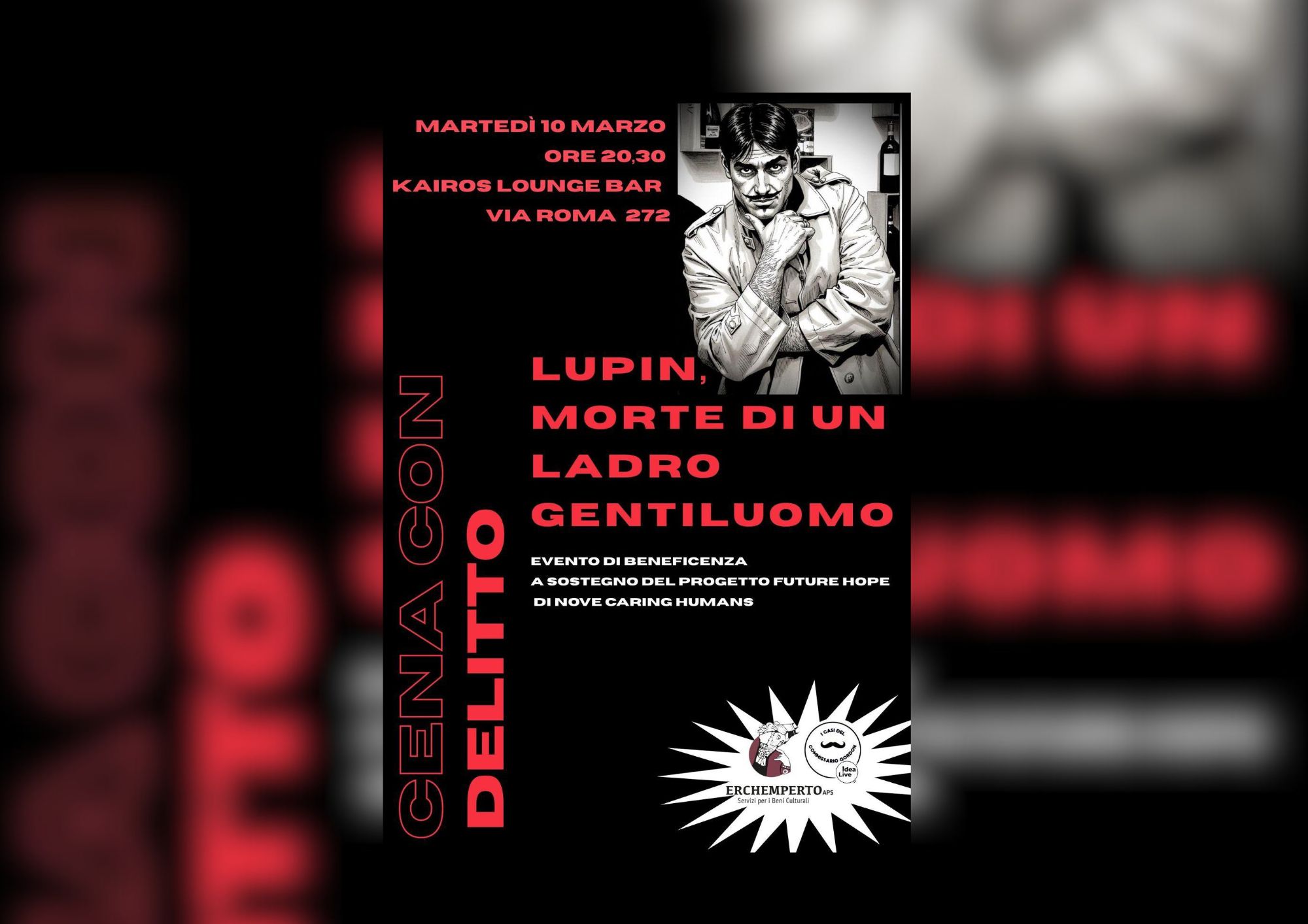 Giallo e solidarietà a Salerno, una “cena con delitto” a sostegno di Future Hope