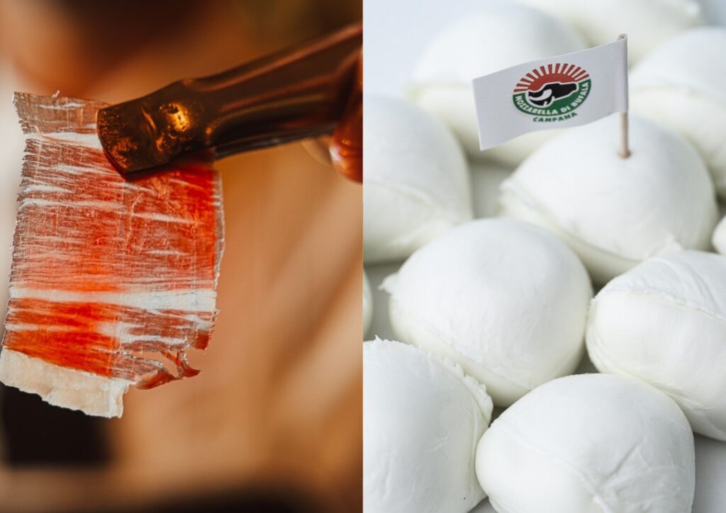 Mozzarella di Bufala Campana Dop e Prosciutto Jabugo Dop:a Barcellona nasce un gemellaggio europeo del gusto