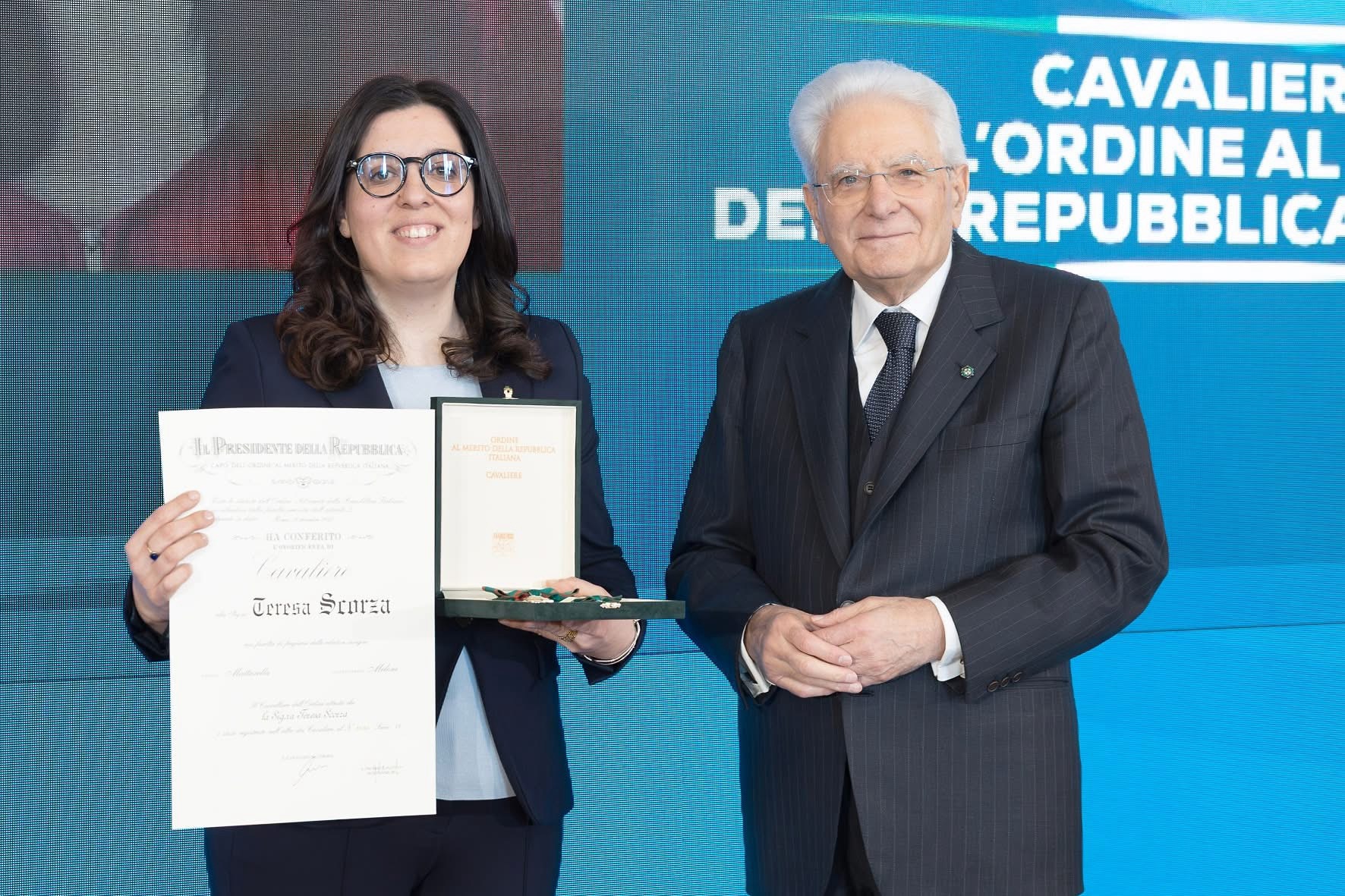 Mattarella consegna le onorificenze al Merito della Repubblica, tra gli insigniti anche Teresa Scorza