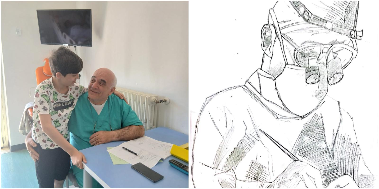 Cade dalla bici e rischia la vita: salvato a Polla, il grazie del 12enne ai medici in un disegno
