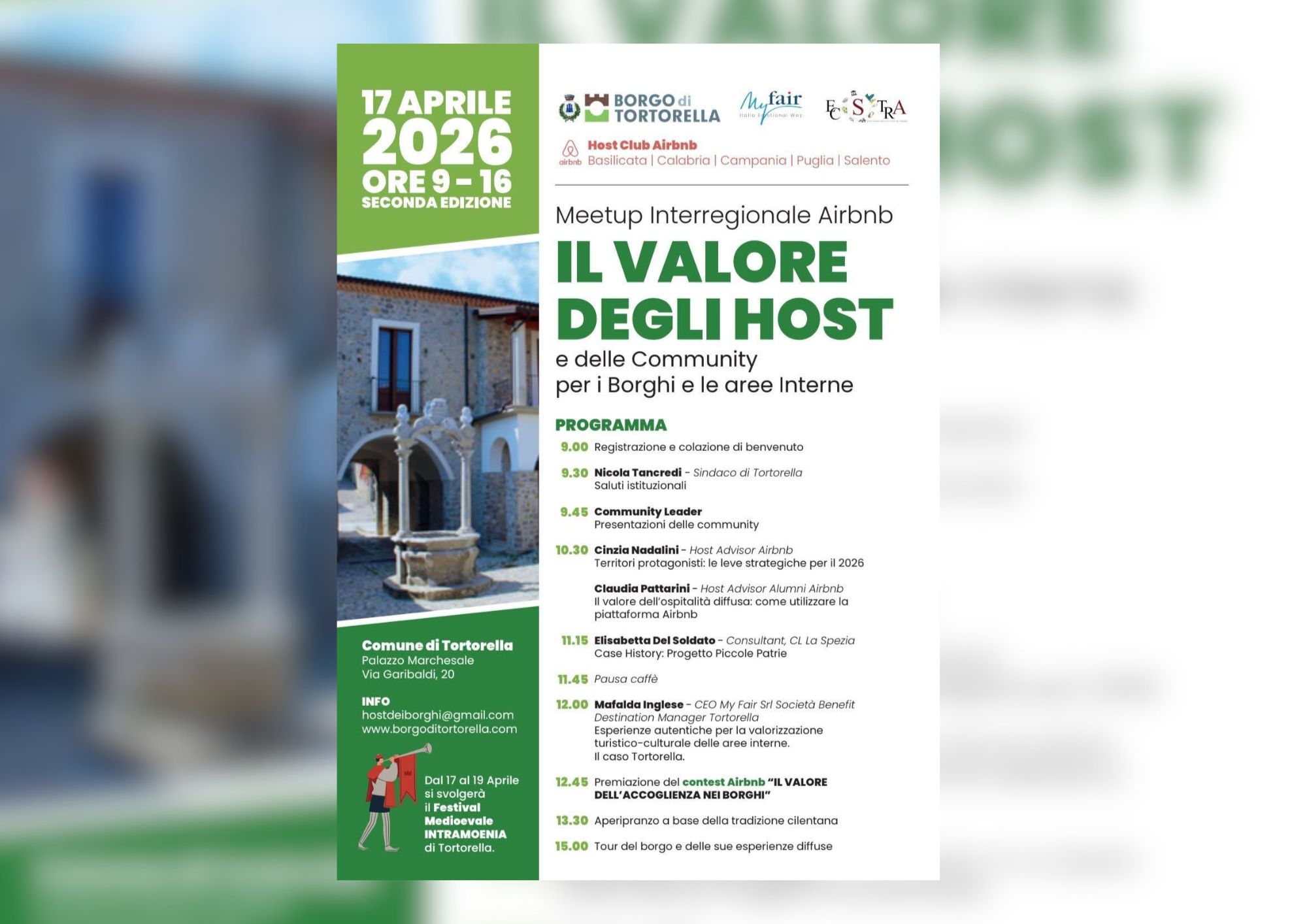 Tortorella ospita il Meetup Interregionale Airbnb dedicato agli host dei borghi