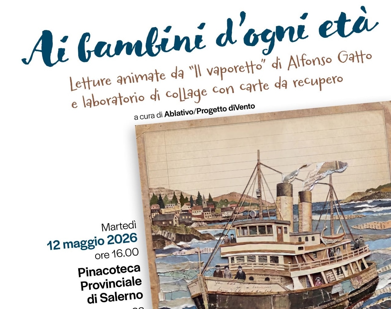 Salerno, alla Pinacoteca “Il Maggio dei Libri”: letture e laboratorio creativo per bambini ispirati ad Alfonso Gatto
