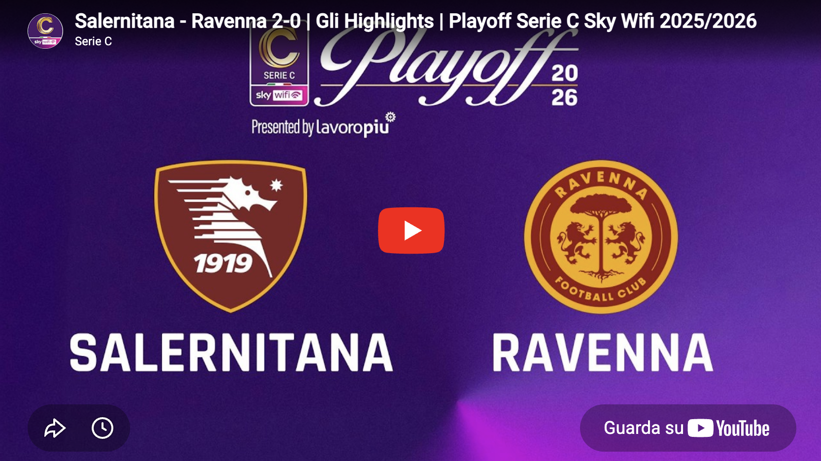 Andata playoff Lega Pro, Salernitana-Ravenna: gli highlights della partita
