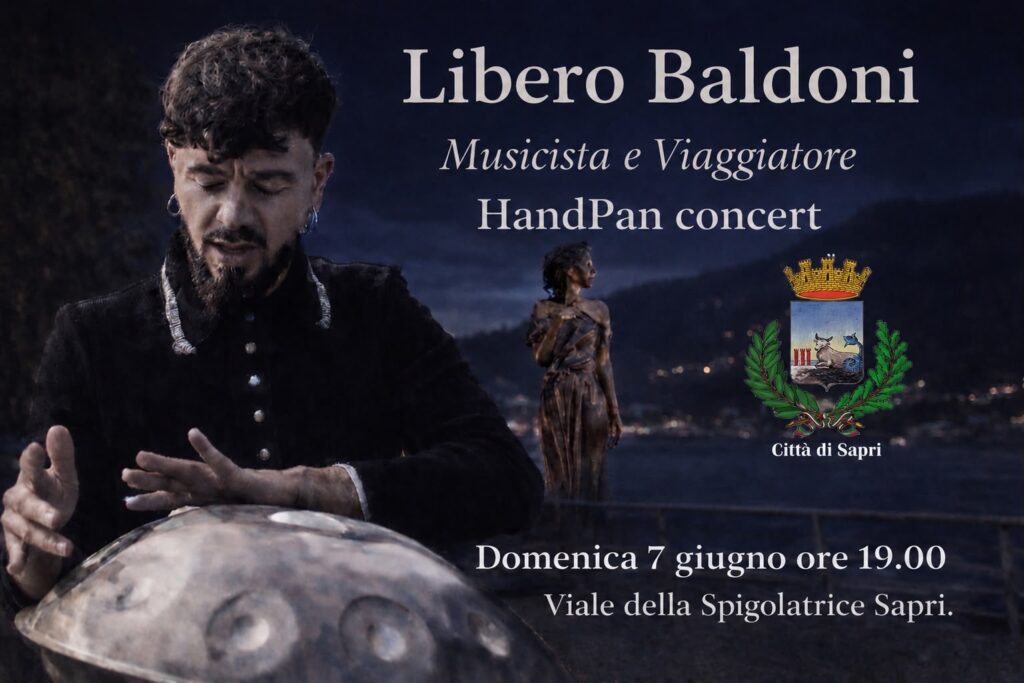 Sapri, il suono dell’handpan incontra il mare: concerto al tramonto di Libero Baldoni
