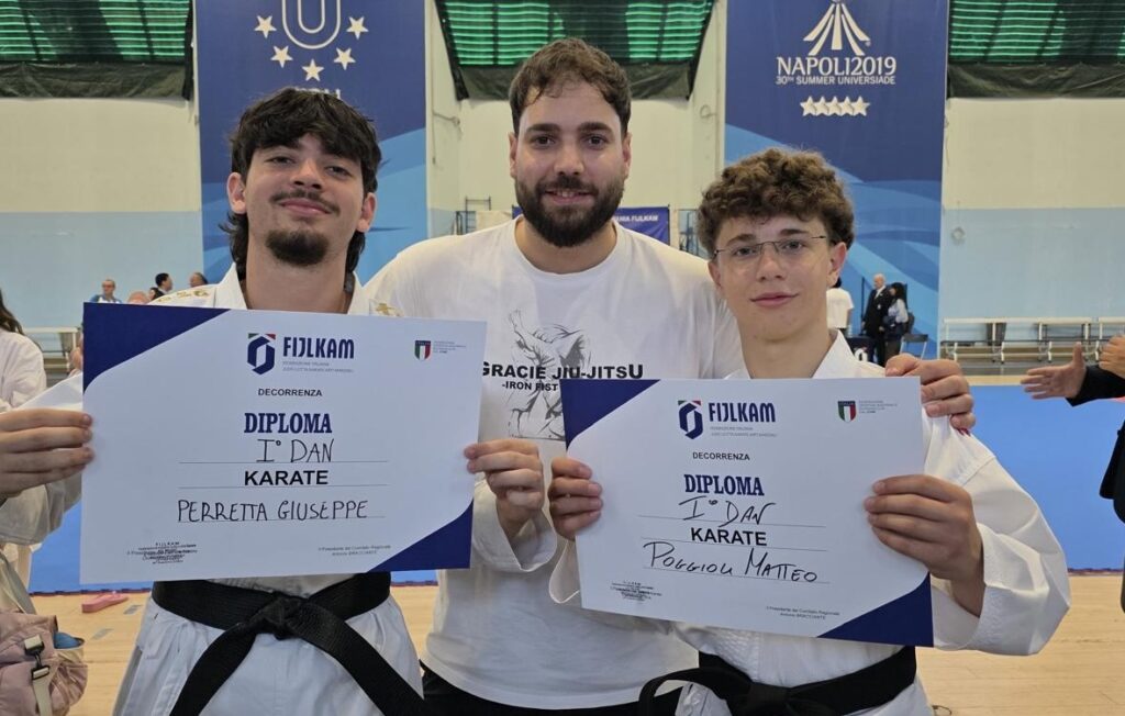 Castelnuovo Cilento: due allievi della Iron Fist Academy conquistano la cintura nera 1° Dan FIJLKAM di karate