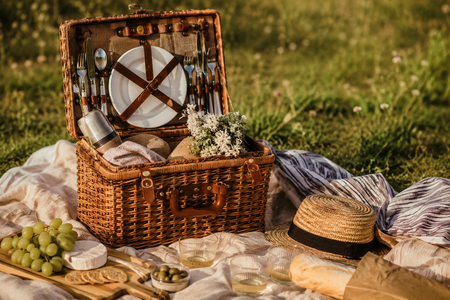 Il piacere del picnic parte dai dettagli: il fascino del cestino in vimini